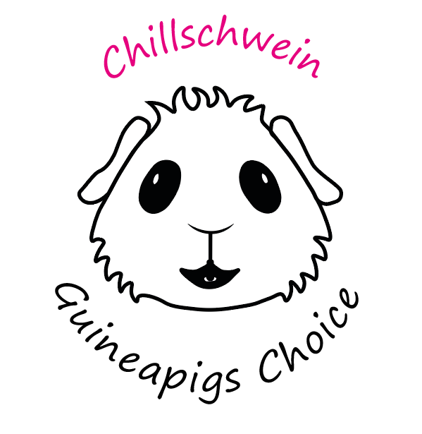logo von Chillschwein bestehend aus einem gezeichneten Meerschwein mit Schrift darum